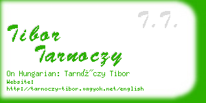 tibor tarnoczy business card